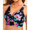 imageWomen Underwire Bikini Top Only  Push Up Swimsuit Top Large Bust Bathing Suit Tops 2025 Supportive Swim TopsColorful Floral
