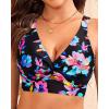 imageWomen Underwire Bikini Top Only  Push Up Swimsuit Top Large Bust Bathing Suit Tops 2025 Supportive Swim TopsColorful Floral