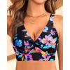 imageWomen Underwire Bikini Top Only  Push Up Swimsuit Top Large Bust Bathing Suit Tops 2025 Supportive Swim TopsColorful Floral