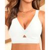 imageWomen Underwire Bikini Top Only  Push Up Swimsuit Top Large Bust Bathing Suit Tops 2025 Supportive Swim TopsWhite