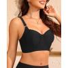 imageWomen Underwire Bikini top Only  Longline Push Up Bathing Suit Top Bra Swim Tops 2025 Swimsuit TopsBlack
