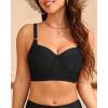 imageWomen Underwire Bikini top Only  Longline Push Up Bathing Suit Top Bra Swim Tops 2025 Swimsuit TopsBlack