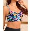 imageWomen Underwire Bikini top Only  Longline Push Up Bathing Suit Top Bra Swim Tops 2025 Swimsuit TopsColorful Floral