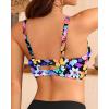imageWomen Underwire Bikini top Only  Longline Push Up Bathing Suit Top Bra Swim Tops 2025 Swimsuit TopsColorful Floral