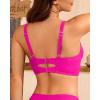 imageWomen Underwire Bikini top Only  Longline Push Up Bathing Suit Top Bra Swim Tops 2025 Swimsuit TopsPink