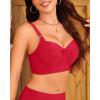 imageWomen Underwire Bikini top Only  Longline Push Up Bathing Suit Top Bra Swim Tops 2025 Swimsuit TopsRed