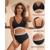 imageYonique Womens High Waisted Bikini  Twist Front Two Piece Swimsuit Color Block Full Coverage Bathing SuitBlack