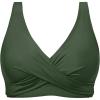 imageWomen Underwire Bikini Top  Push Up Bathing Suit Top Large Bust Swim Top 2025 Swimsuit TopOlive Green