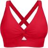 imageWomen Underwire Bikini Top Only  Push Up Swimsuit Top Large Bust Bathing Suit Tops 2025 Supportive Swim TopsRed