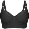 imageWomen Underwire Bikini top Only  Longline Push Up Bathing Suit Top Bra Swim Tops 2025 Swimsuit TopsBlack