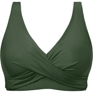 imageWomen Underwire Bikini Top  Push Up Bathing Suit Top Large Bust Swim Top 2025 Swimsuit TopOlive Green