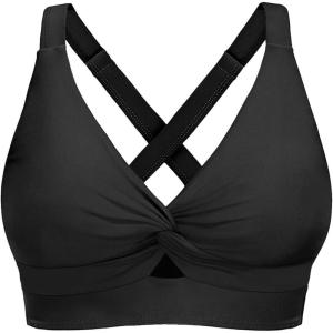 imageWomen Underwire Bikini Top Only  Push Up Swimsuit Top Large Bust Bathing Suit Tops 2025 Supportive Swim TopsBlack