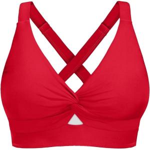 imageWomen Underwire Bikini Top Only  Push Up Swimsuit Top Large Bust Bathing Suit Tops 2025 Supportive Swim TopsRed