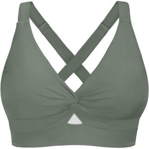 imageWomen Underwire Bikini Top Only  Push Up Swimsuit Top Large Bust Bathing Suit Tops 2025 Supportive Swim TopsSage Green