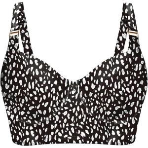 imageWomen Underwire Bikini top Only  Longline Push Up Bathing Suit Top Bra Swim Tops 2025 Swimsuit TopsBlack Dot