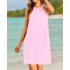 imageYonique Halter Summer Dress for Women Casual Sundress Beach Coverup Dress with PocketsPink