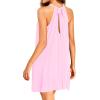 imageYonique Halter Summer Dress for Women Casual Sundress Beach Coverup Dress with PocketsPink