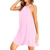 imageYonique Halter Summer Dress for Women Casual Sundress Beach Coverup Dress with PocketsPink