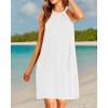 imageYonique Halter Summer Dress for Women Casual Sundress Beach Coverup Dress with PocketsWhite