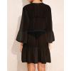 imageYonique Kimono Swimsuit Cover Ups for Women Ruffles Beach Cover Long Sleeve CoverupsBlack