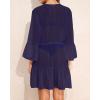 imageYonique Kimono Swimsuit Cover Ups for Women Ruffles Beach Cover Long Sleeve CoverupsNavy Blue