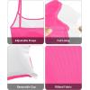 imageYonique Ribbed Bikini High Waisted Bikini Crop Top Swimsuit for Women Two Piece Bathing SuitHot Pink