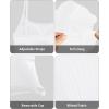 imageYonique Ribbed Bikini High Waisted Bikini Crop Top Swimsuit for Women Two Piece Bathing SuitWhite