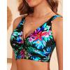 imageWomen Bikini Top Only  Supportive Swimsuit Top Large Bust Bathing Suit Top 2025 Cut Out Twist Swim TopMulti Floral