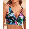 imageWomen Bikini Top Only  Supportive Swimsuit Top Large Bust Bathing Suit Top 2025 Cut Out Twist Swim TopMulti Floral