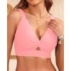 imageWomen Bikini Top Only  Supportive Swimsuit Top Large Bust Bathing Suit Top 2025 Cut Out Twist Swim TopPink