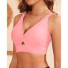 imageWomen Bikini Top Only  Supportive Swimsuit Top Large Bust Bathing Suit Top 2025 Cut Out Twist Swim TopPink