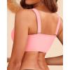 imageWomen Bikini Top Only  Supportive Swimsuit Top Large Bust Bathing Suit Top 2025 Cut Out Twist Swim TopPink