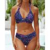 imageYonique Women Two Piece Bathing Suits Push Up Bikini Set Halter Swimsuit Vintage SwimwearStar Whole Sky