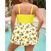 imagePlus Size Swim Dress  One Piece Swimsuit Tummy Control Bathing Suit with Skirt Cutout SwimwearSunflower Yellow