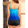 imageTankini Swimsuits with Shorts  Two Piece Swimsuits Tummy Control Bathing Suits with PocketsBlue Gradient