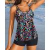 imageWomen Tankini Swimsuit with Shorts  Flowy Two Piece Swimsuits Tummy Control Bathing Suits 2025 SwimwearColorful Paisley