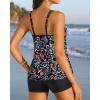 imageWomen Tankini Swimsuit with Shorts  Flowy Two Piece Swimsuits Tummy Control Bathing Suits 2025 SwimwearColorful Paisley