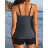 imageWomen Tankini Swimsuit with Shorts  Flowy Two Piece Swimsuits Tummy Control Bathing Suits 2025 SwimwearGrey