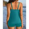 imageWomen Tankini Swimsuit with Shorts  Flowy Two Piece Swimsuits Tummy Control Bathing Suits 2025 SwimwearTeal