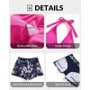 imageWomen Tankini Swimsuit with Shorts  Halter Two Piece Swimsuit with Pocket Tummy Control Bathing Suit 2025 SwimwearPink Flower