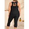 imageYonique 3 Piece Plus Size Swimsuits for Women Tankini Tops with Sports Bra and Swim Capris Athletic Bathing SuitsBlack