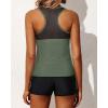imageYonique Tankini Swimsuits for Women with Shorts Athletic Two Piece Bathing Suits Racerback Tank Tops SwimwearArmy Green