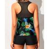 imageYonique Tankini Swimsuits for Women with Shorts Athletic Two Piece Bathing Suits Racerback Tank Tops SwimwearGreen