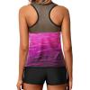 imageYonique Tankini Swimsuits for Women with Shorts Athletic Two Piece Bathing Suits Racerback Tank Tops SwimwearPink Gradient