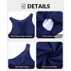 imageYonique Tankini Swimsuits with Shorts  Tummy Control Two Piece Blouson Bathing Suits High Neck SwimwearBlue Geometry