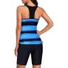 imageYonique Women Two Piece Tankini Swimsuits with Shorts Athletic Bathing Suit with Swim Shorts Racerback SwimwearColor Block