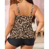 imageYonique Womens Plus Size Tankini Swimsuits with Shorts Two Piece Bathing Suits Ruffle Swimsuits Tummy Control SwimwearLeopard