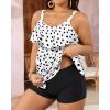 imageYonique Womens Plus Size Tankini Swimsuits with Shorts Two Piece Bathing Suits Ruffle Swimsuits Tummy Control SwimwearWhite