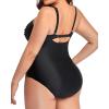 imageYonique Plus Size Bathing Suit for Women One Piece Swimsuit Tummy Control Halter Tops for Women SwimwearBlack Color
