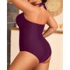 imageYonique Plus Size Bathing Suit for Women One Piece Swimsuit Tummy Control Halter Tops for Women SwimwearPurple